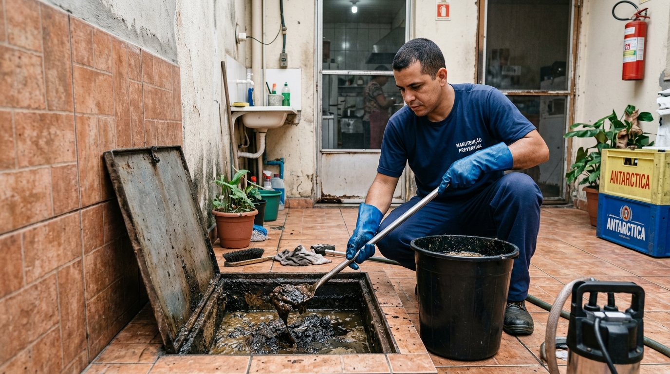 Limpeza de Caixa de Gordura em Maringá-PR